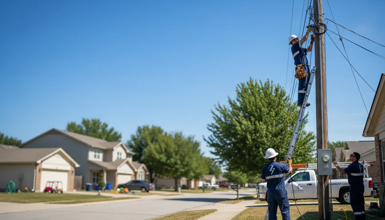 Residential electrician providing installation services in Beirne, AR